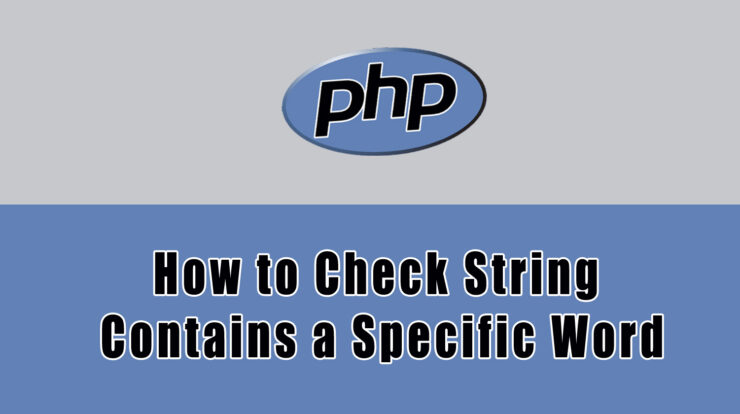 Check String with PHP strpos() Function
