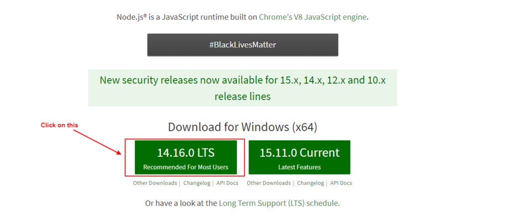 install nodejs