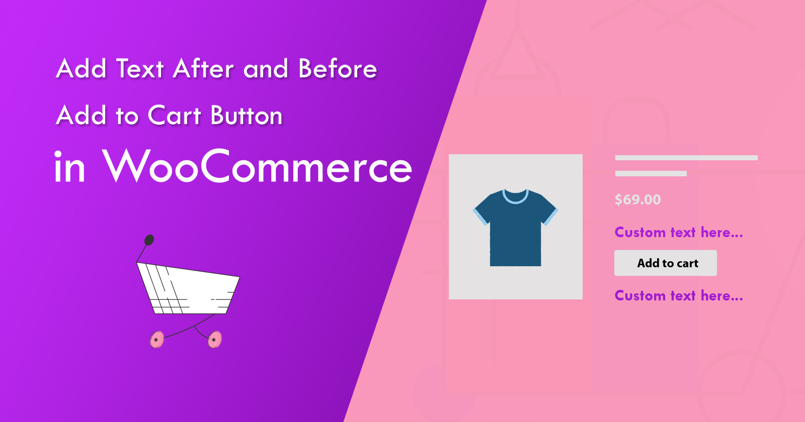 Add Text Before and After Add to Cart