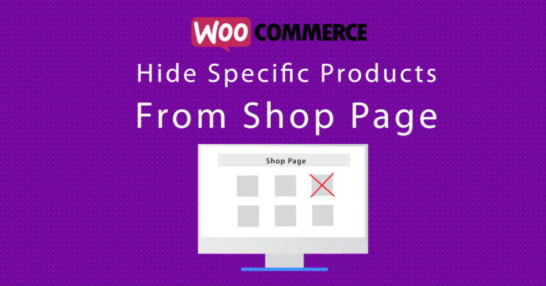 Hide Specific Product From Shop Page