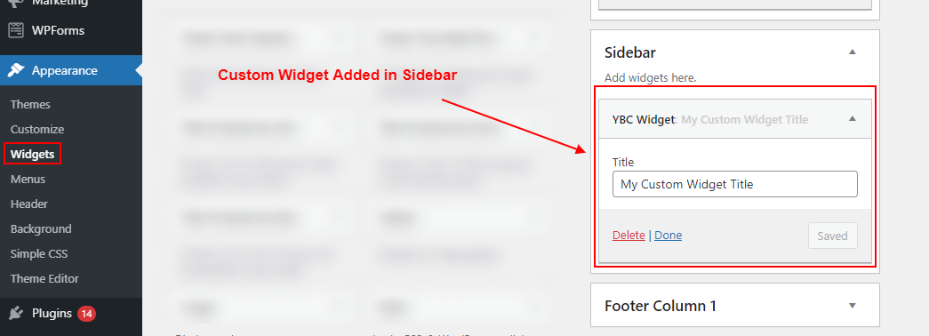 Widget Drag and Drop in the Sidebar