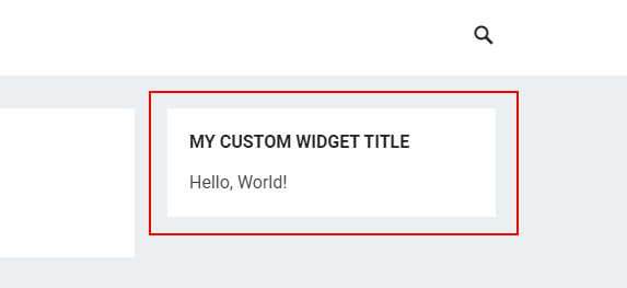 Widget Showing at Frontend