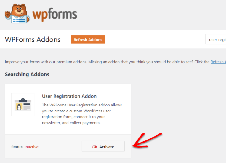 User Registration Addon