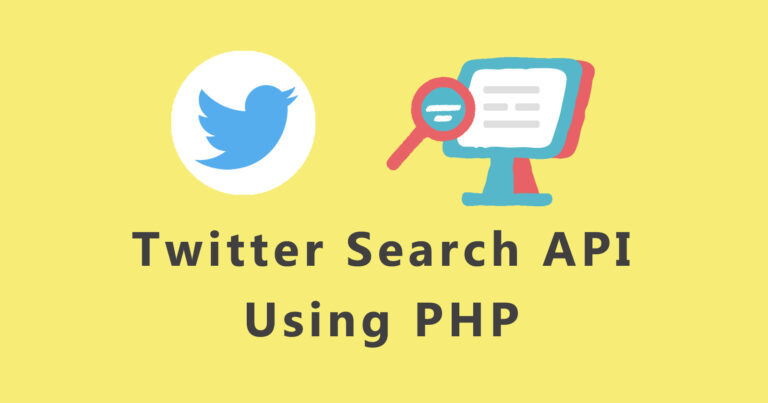 twitter search api example PHP