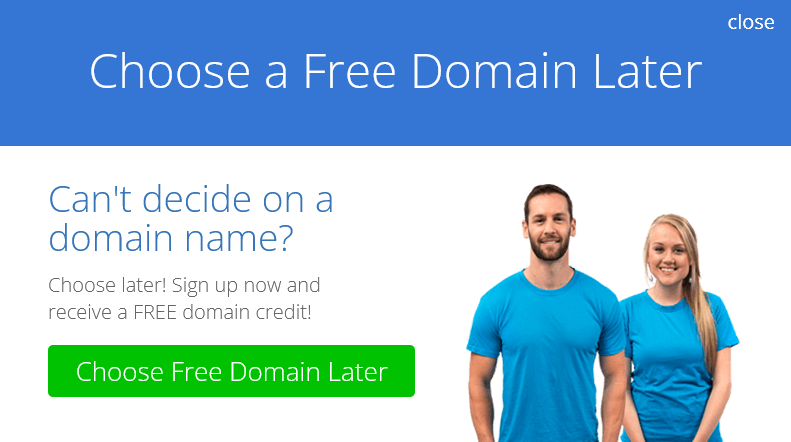 Bluehost Register Free Domain Later