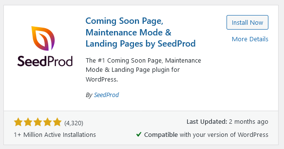 SeedProd Comming Soon Plugin