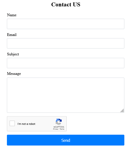 Contact Form with Google reCAPTCHA