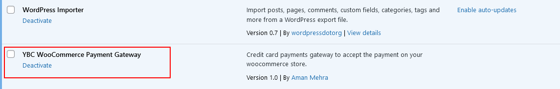 WooCommerce Payment Gateway Plugin Activate