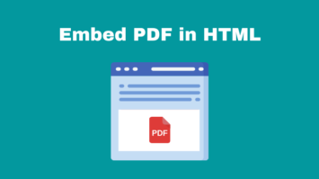 How to Embed PDF File in HTML?