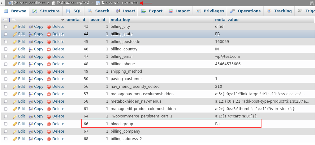 Custom field value save in wp_usermeta