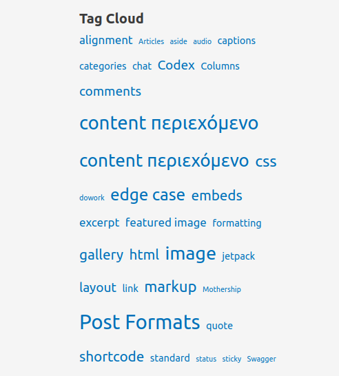 WordPress Tag CLoud