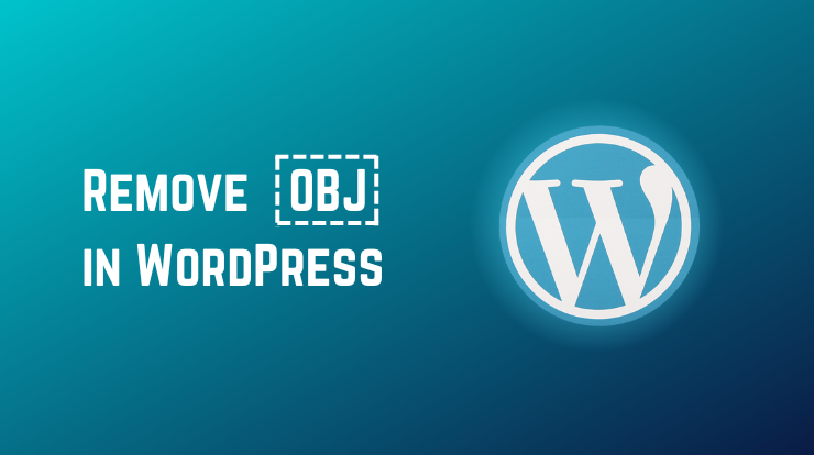 How to Remove OBJ ( ￼ ) in a Box in WordPress