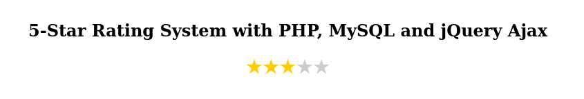 5 star PHP HTML CSS